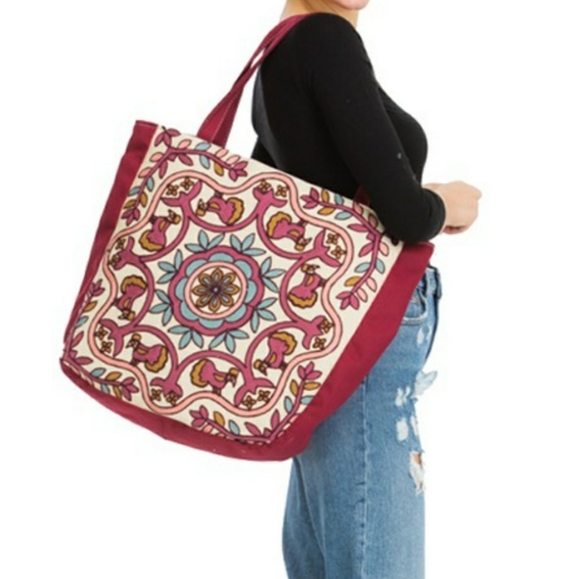 🔥 SOLD Tapestry Canvas Tote Bag - Picture 8 of 8